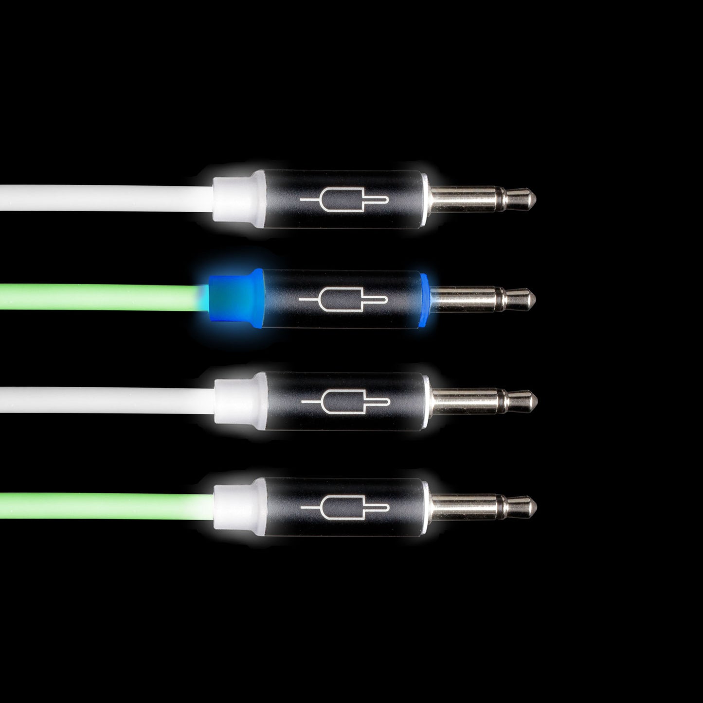 LED 3.5mm mono patch cables