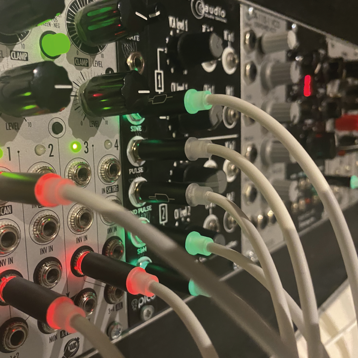 LED 3.5mm mono patch cables